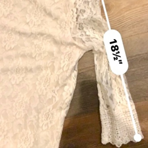 Style & Co. 3/4 Sleeve Cream Lace Top - Picture 8 of 8